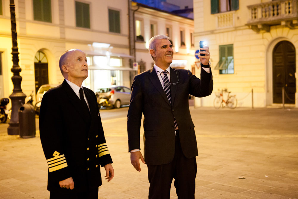 Larry Pimentel, pictured with Captain Johannes, snapping a photo before an AzAmazing Evening.
