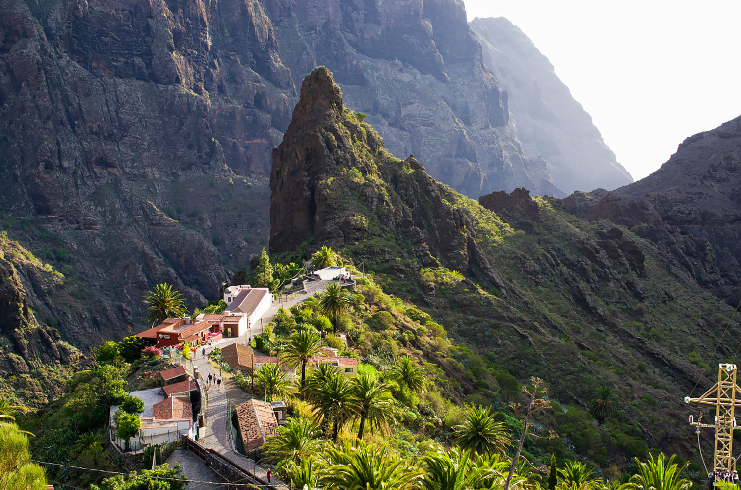 Houses on mountain peek