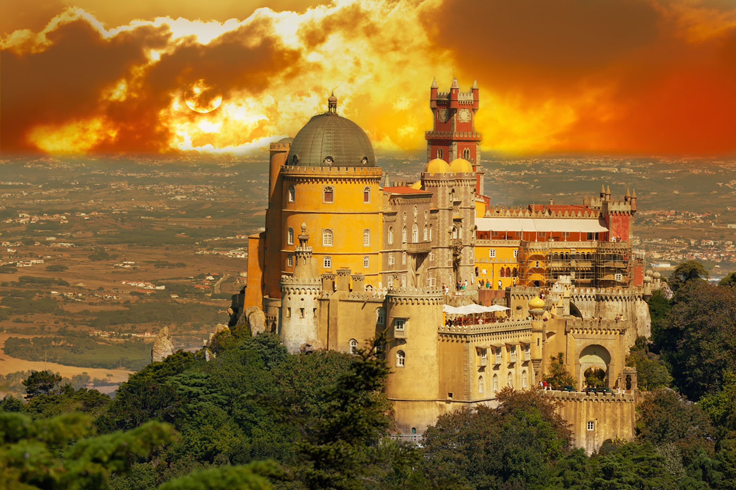 Sintra is a popular day trip destination thanks to a few memorable landmarks, including the most iconic is Pena Palace.