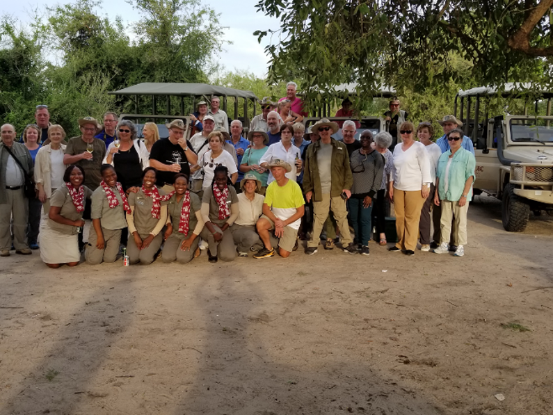 A group of travelers in South Africa