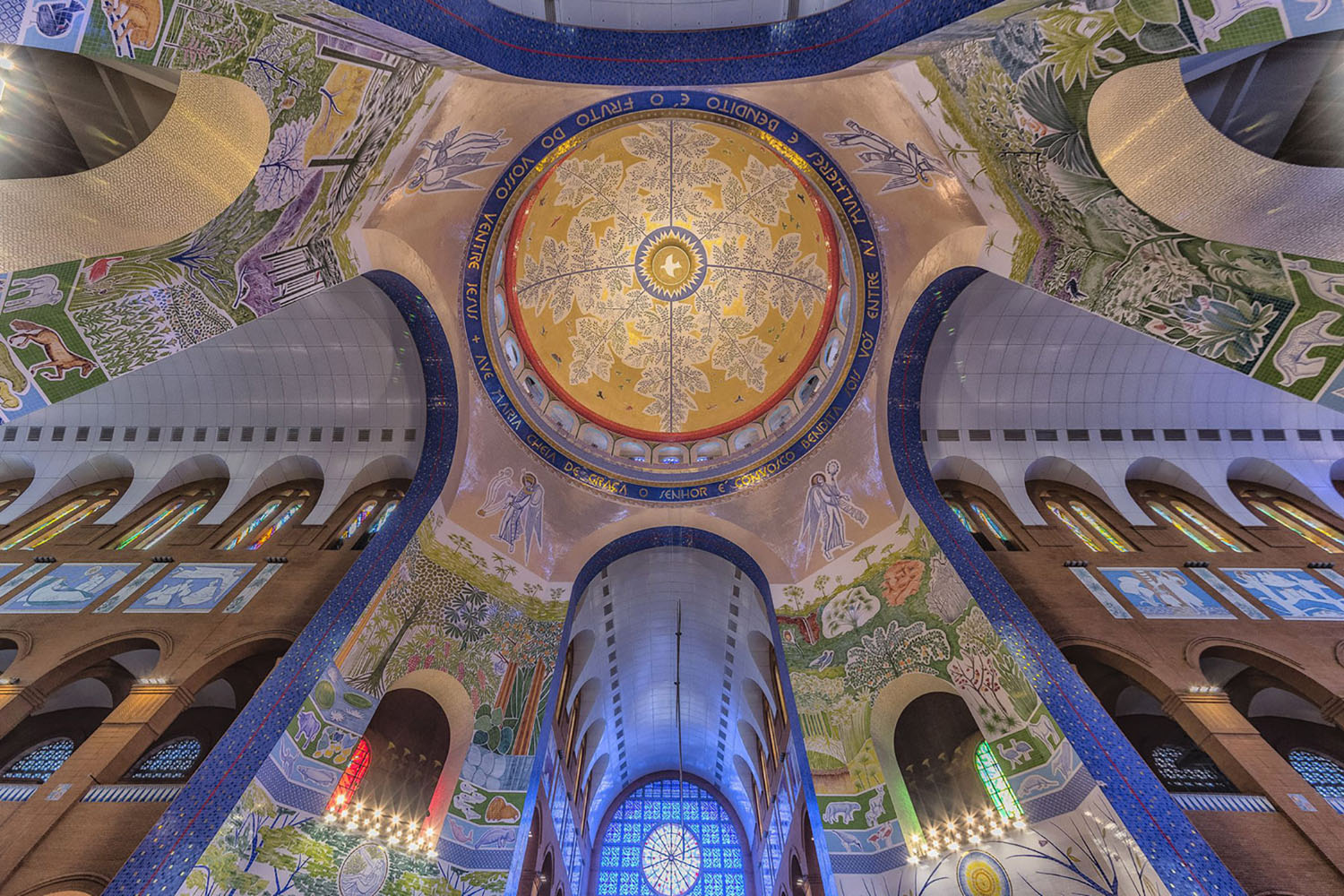 Inside view above the main altar of the São Paulo Cathedral in São Paulo