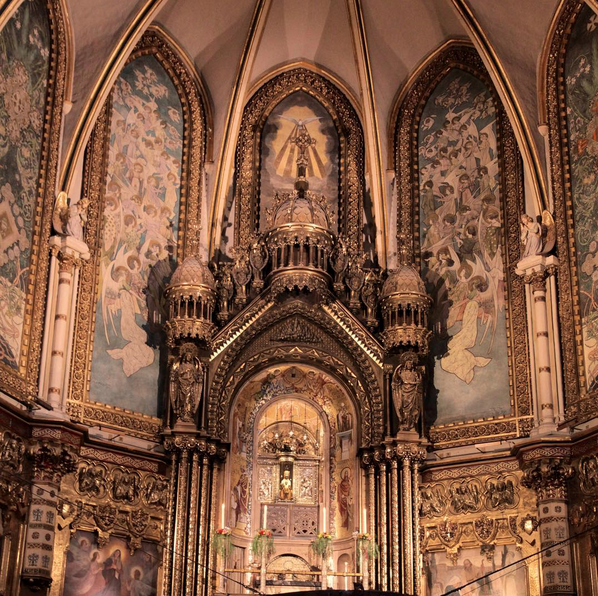 Interior of Montserrat Spain
