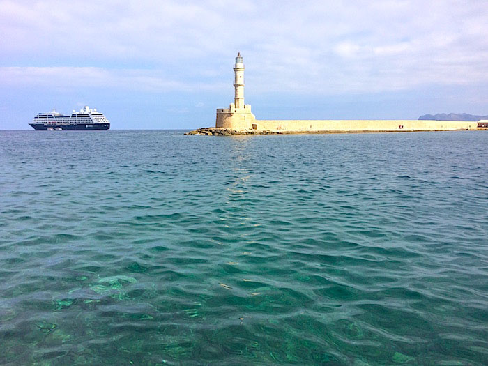 An iconic lighthouse in Chania Crete