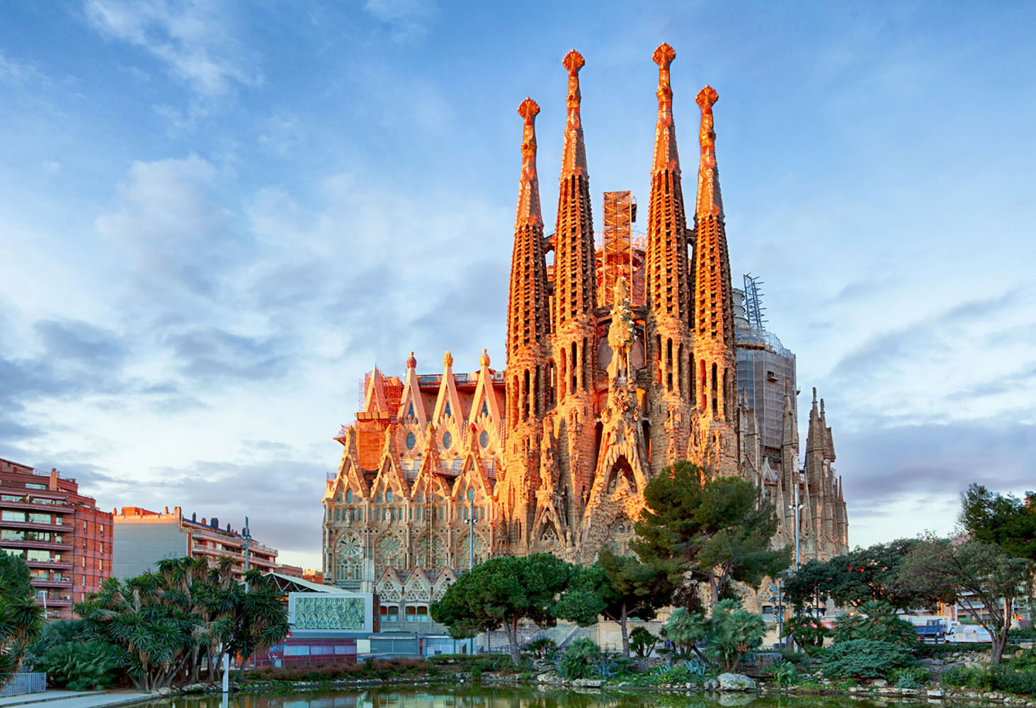 The Sagrada Familia Basilica in Barcelona.