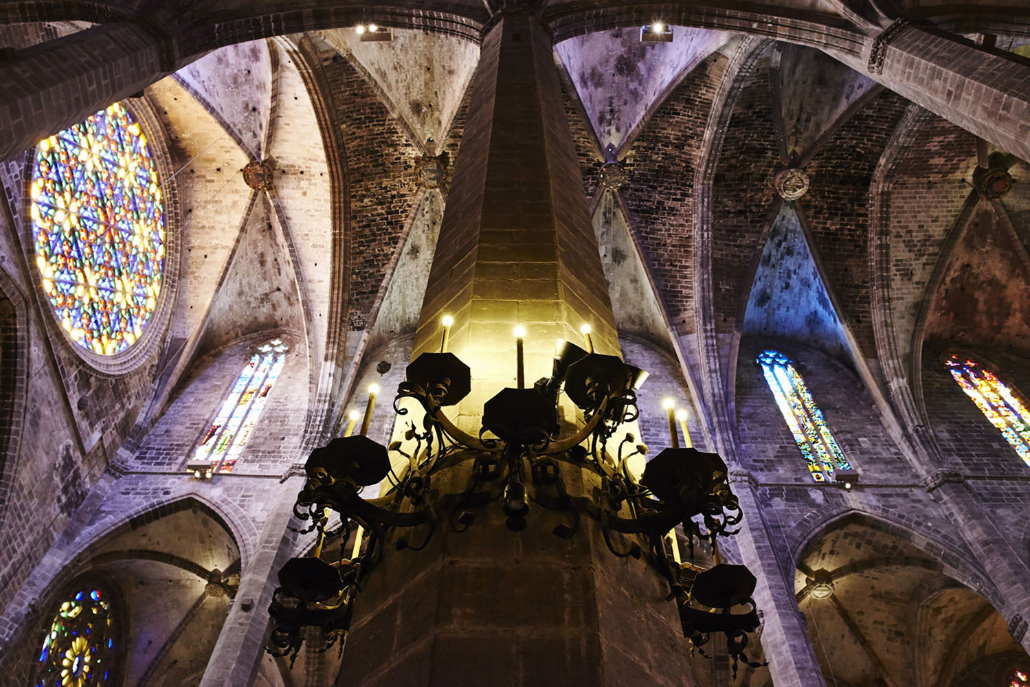 Inside the Palma de Mallorca cathedral.