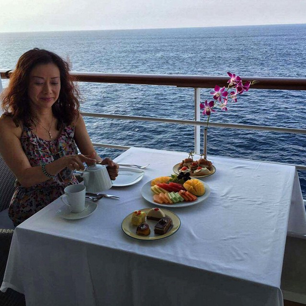 Ann Tran cruising the Bay of Bengal with Azamara