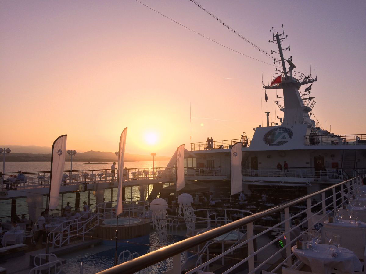 An Azamara White Night party