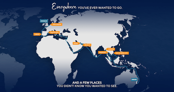 World journey map