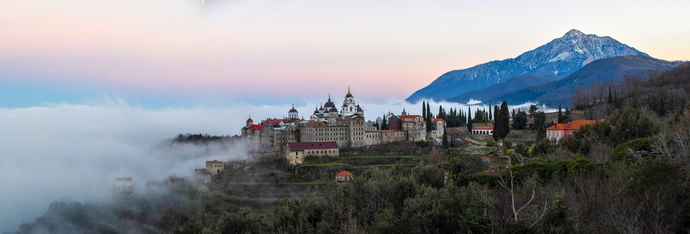 scenic cruising of mt. athos a Photo