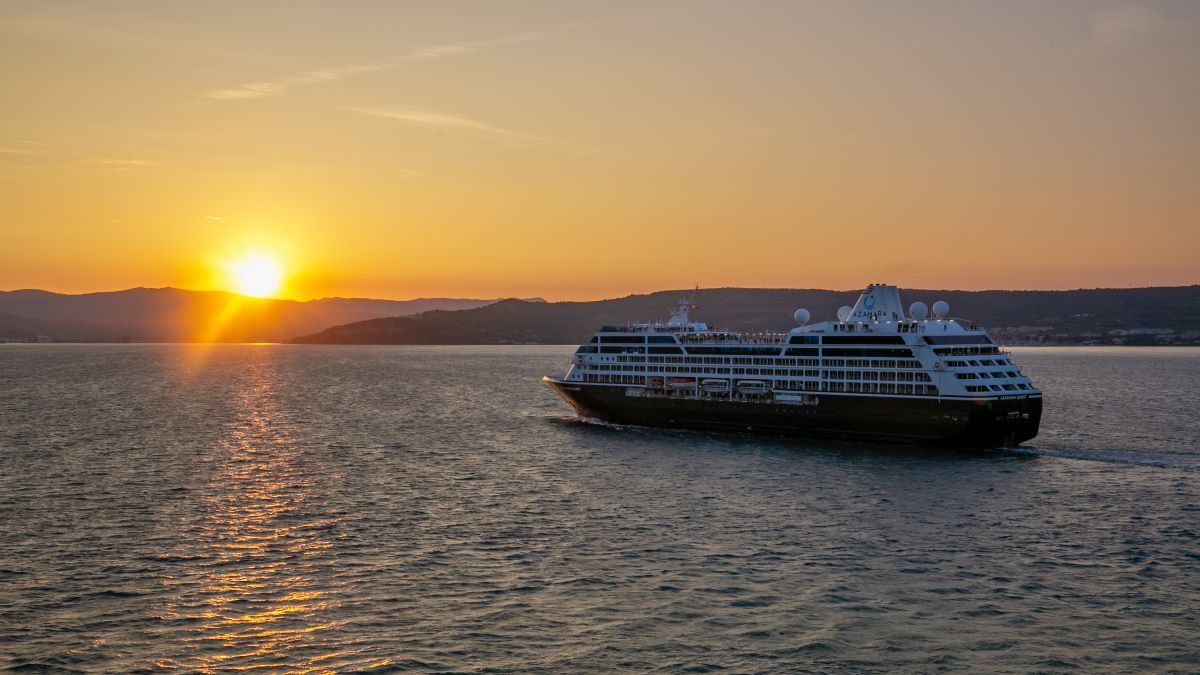 cruise ship at sea