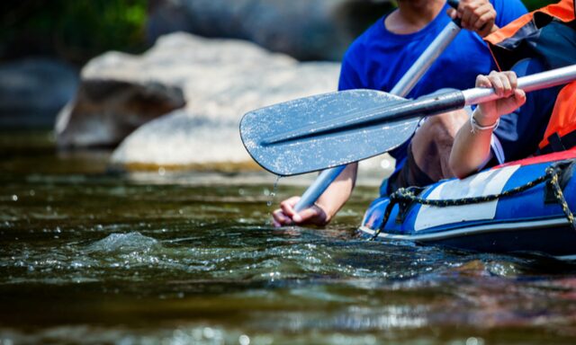 Kayaking in the Nalon River Photo