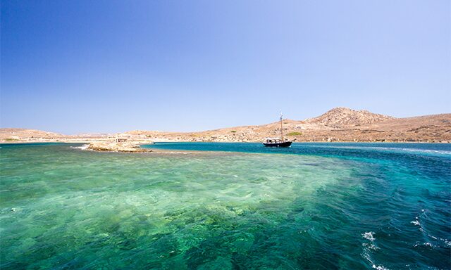 Rhenia Island by Traditional Kaiki & Swimming  Photo