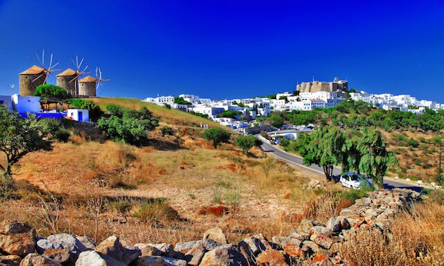St. Johns Monastery and Panoramic Patmos  Photo