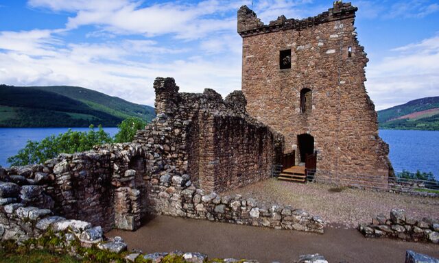 Loch Ness and Urquhart Castle Ruins Photo